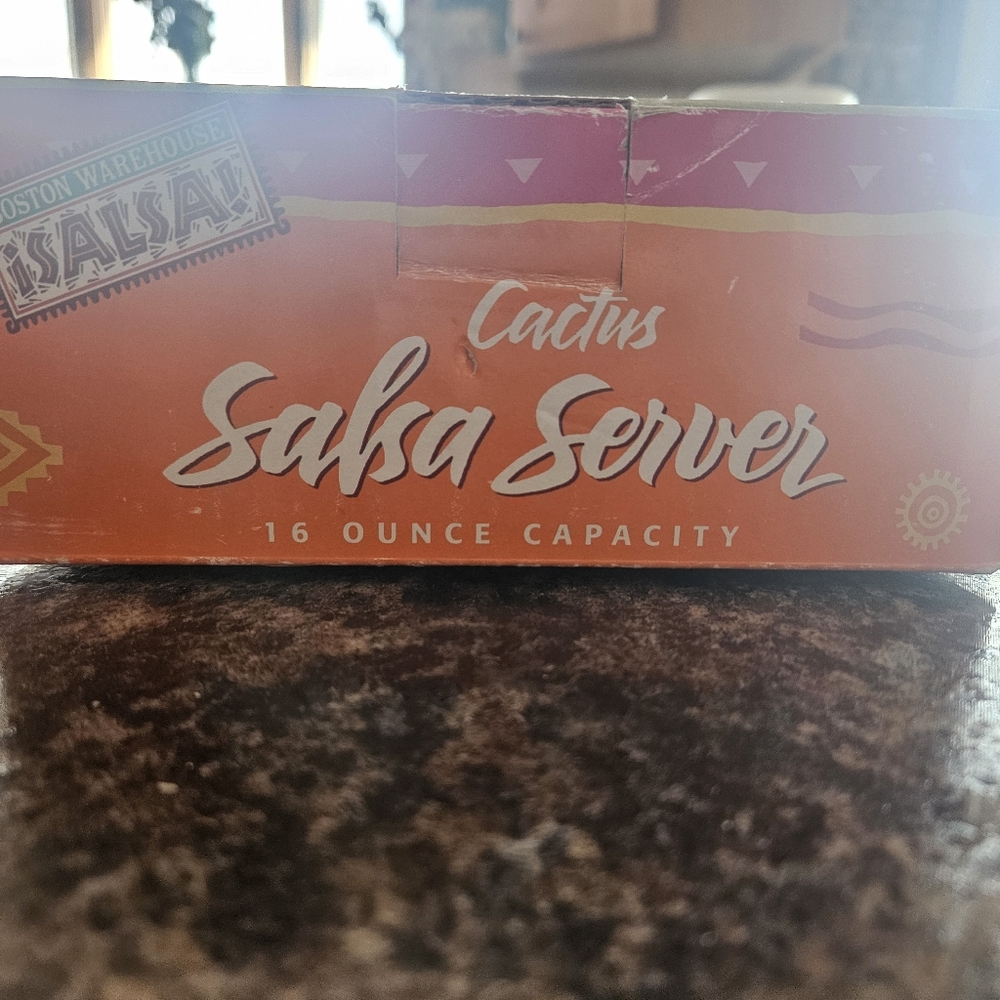 Boston Warehouse Cactus Salsa Server in Orange